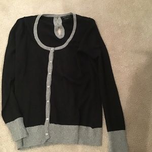 BCBG Max aziria  balck holiday cardigan sz L